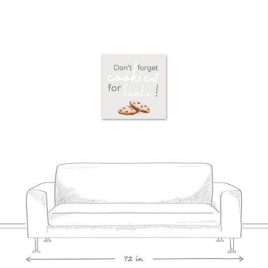 Christmas Cookies Santa Canvas Wall Art